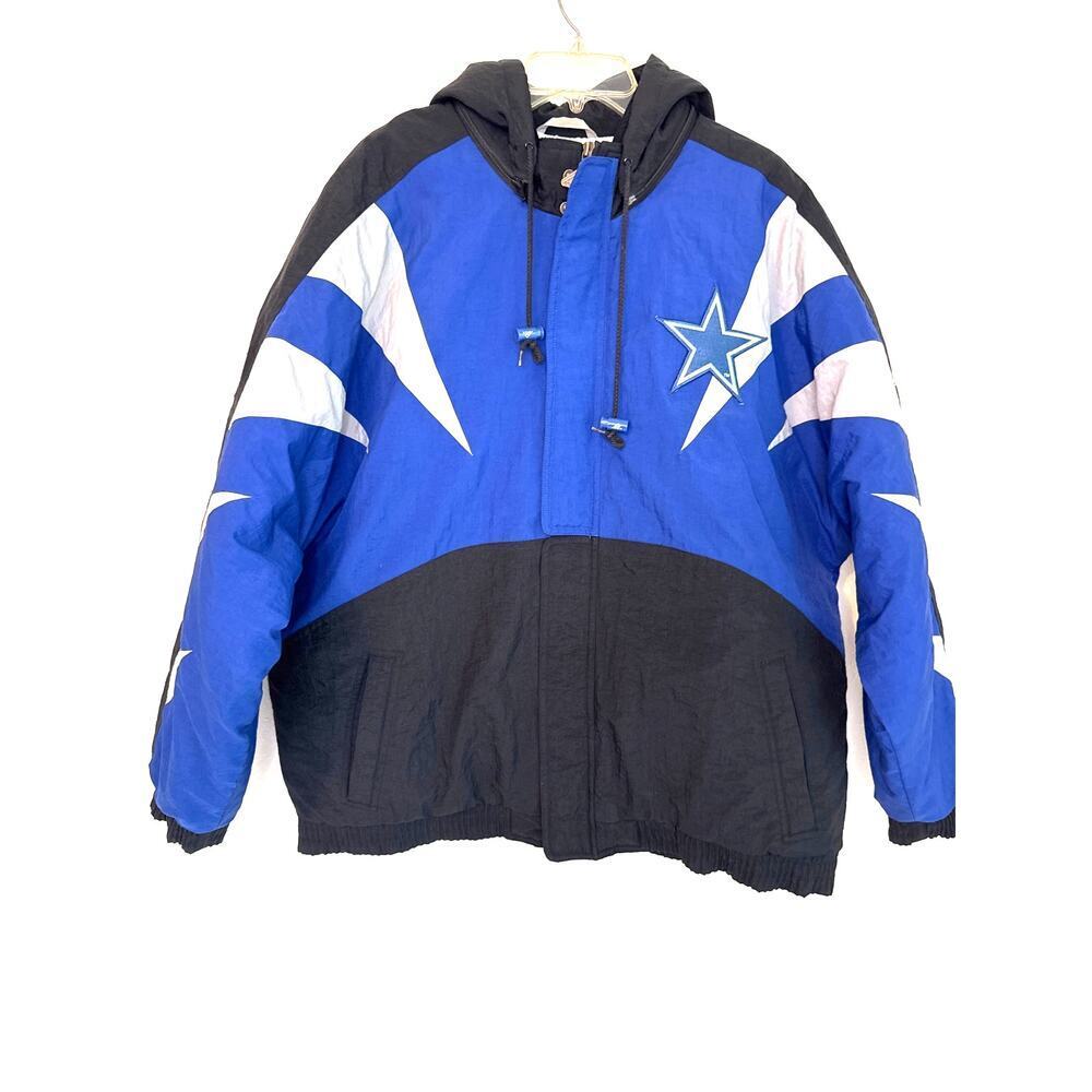Vintage Dallas Cowboys Apex One NFL Pro Line Puffer Jacket Hood Big Star  XL￼ - Picture 2 of 16